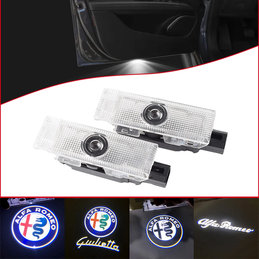 2 шт. для Alfa Romeo Giulietta Mito Stelvio Brera 156 159 Giulia декор двери автомобиля логотип