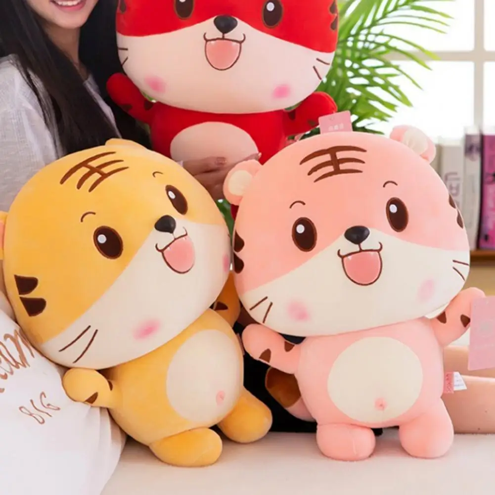 

Tiger Plush Cushion Breathable 3D Shaped Non-pilling Home Decor Stuffed Plush Tiger Toy Comfy Tiger Pillow for Indoor