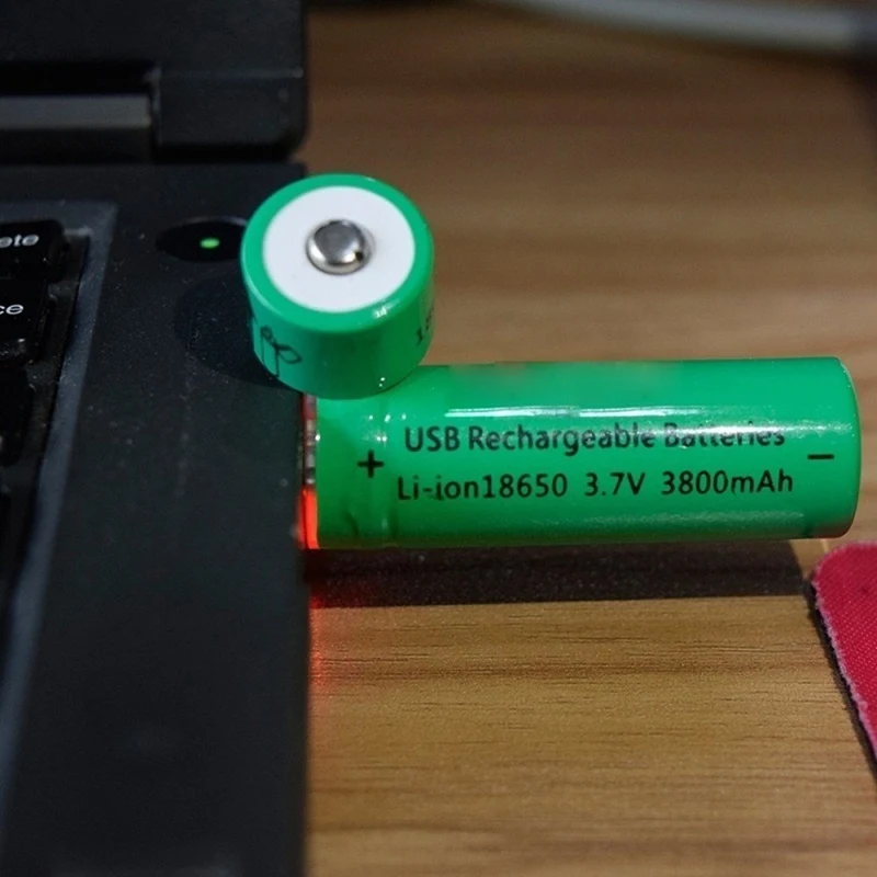GTF 18650 3 7 в USB перезаряжаемая литий-ионная батарея зарядный разъем для фонарика 3800