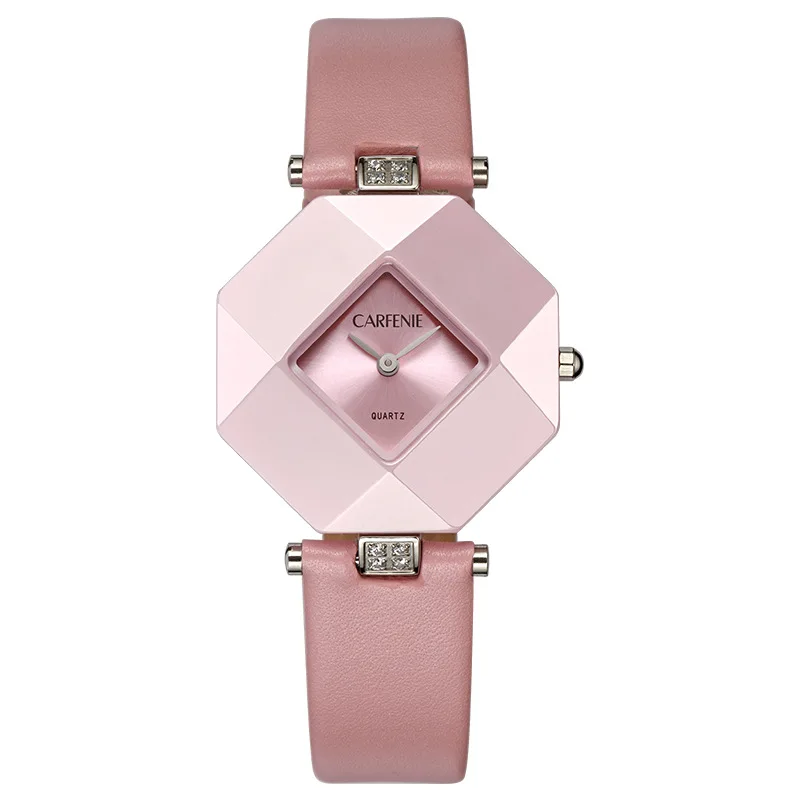 

2021 brand Kafenni new ladies fashion watch ceramic fashion creative trend temperament ol leather casual quartz watch
