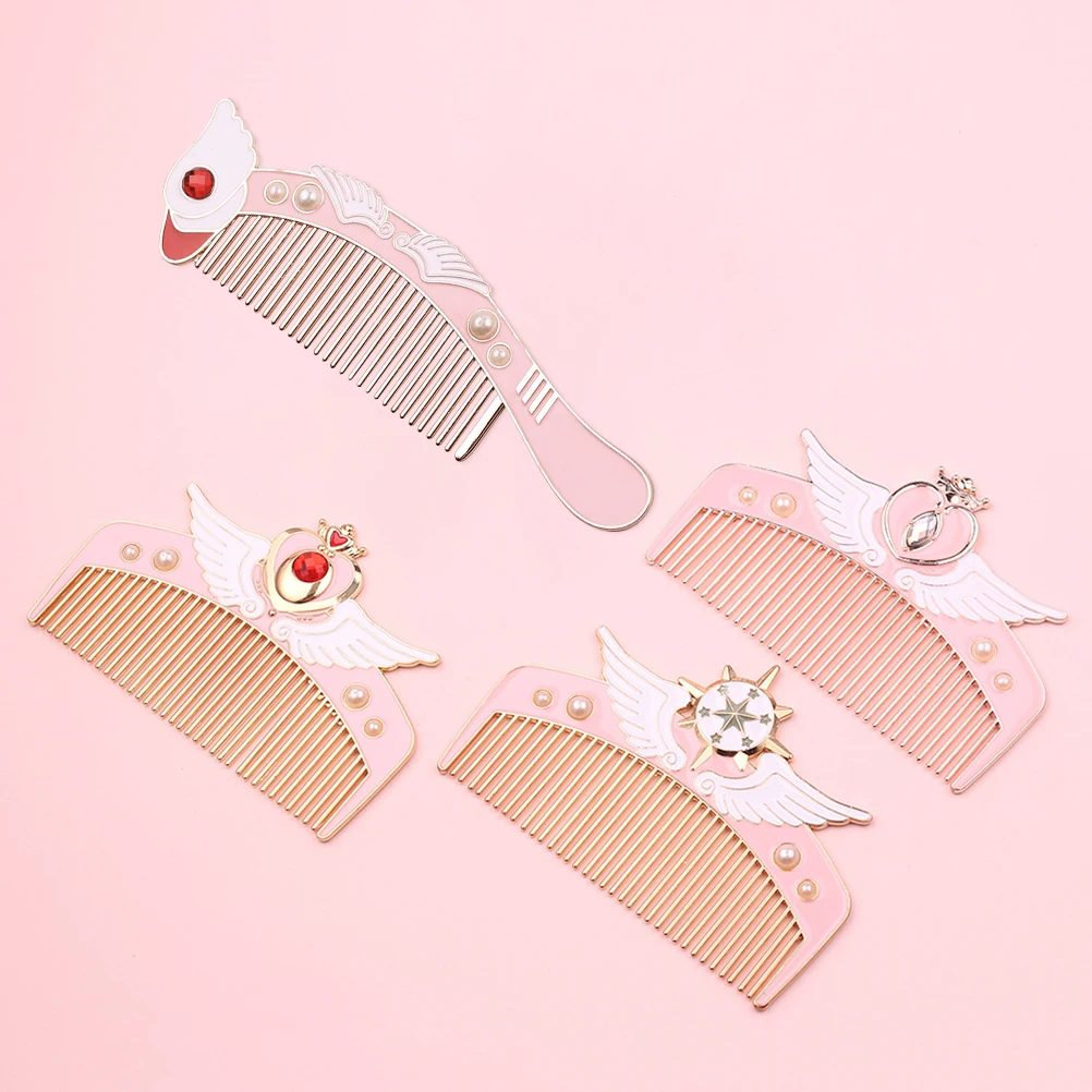 Новая мультяшная девушка портативная прямая расческа для волос милая щетка