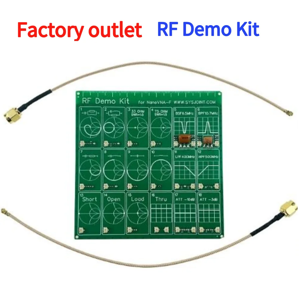 Демонстрационный комплект RF NanoVNA VNA RF Test Board Filter Attenuator PCB RF Test Board Vector Network Analyzer Learning Tool Kit