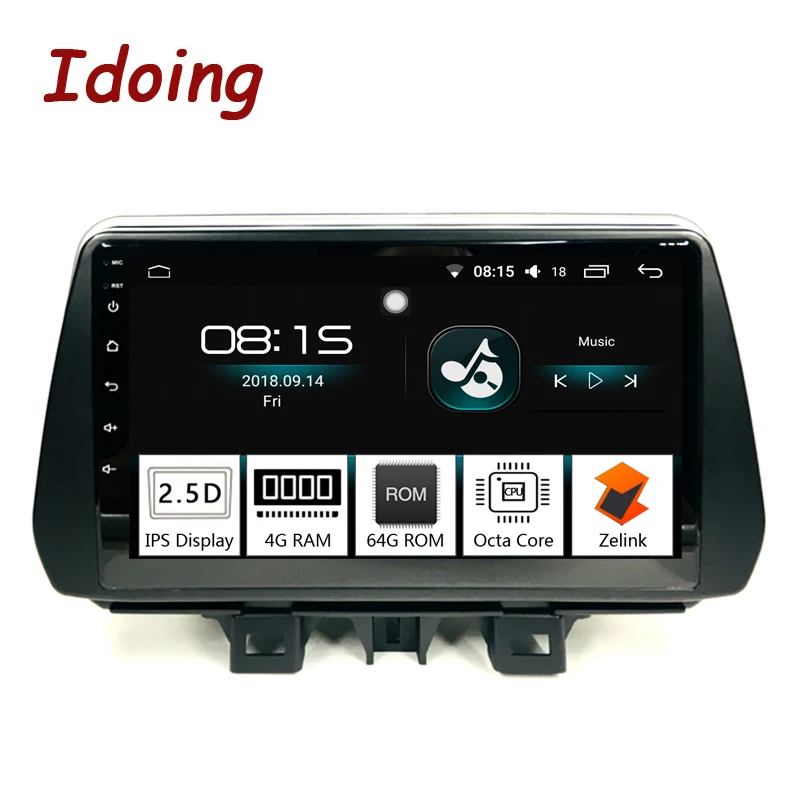 Idoing 9 &quot4G + 64G 2.5D IPS Восьмиядерный автомобильный Android авто радио плеер для Hyundai Tucson/