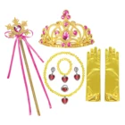 Набор ювелирных изделий для девочек, парик Эльзы, перчатки, палочка, корона, коса для платья принцессы, косплей, Снежная королева, 2 аксессуара