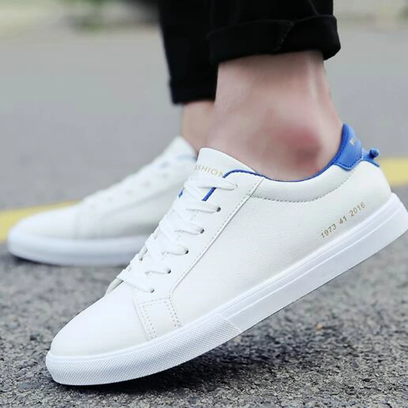 Mens Canvas Shoes Men Flats Breathable Sneakers Fashion Brand Flat Lace-up Leisure White Walking | Обувь