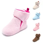 Детские высокие ботинки унисекс 12 см, Нескользящие удобные хлопковые ботинки для младенцев, зимние теплые ботинки для первых шагов новорожденных