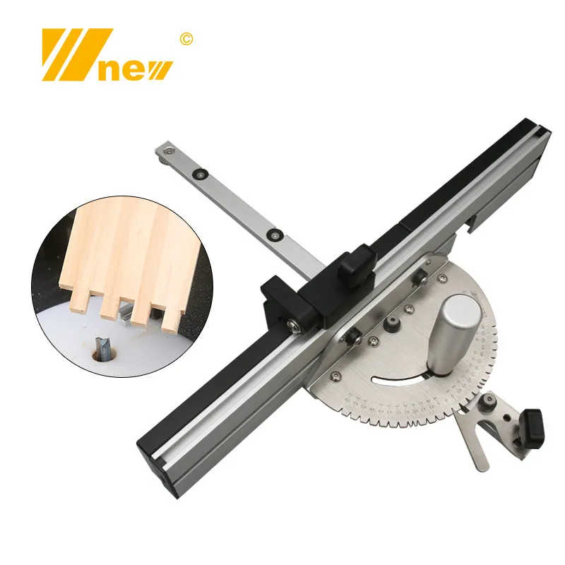 

450mm Miter Gauge with Tenon and Track Stop Woodworking Table Saw/Router Miter Gauge Sawing Assembly Ruler DIY Tools