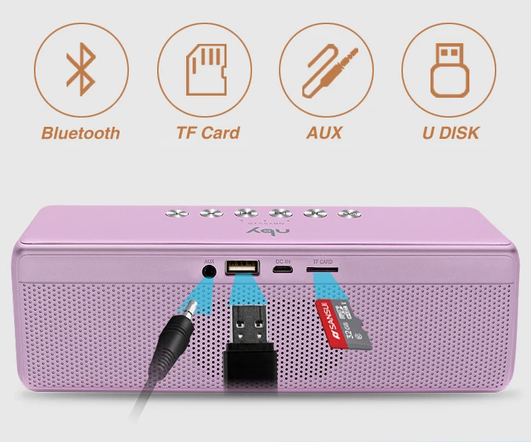 Nby 5510 портативный Bluetooth динамик 10 Вт беспроводной внешний динамик 3D стерео Вуфер музыкальный Бумбокс fm-радио тяжелый компьютер бас