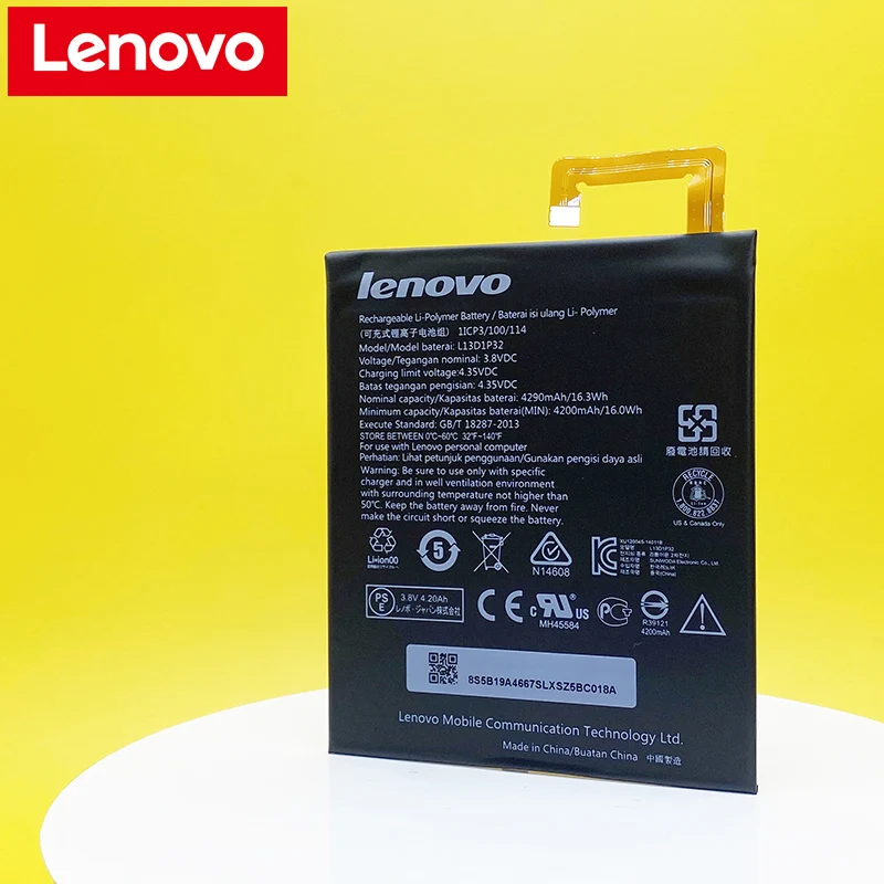 in stock 100 new 4290mah l13d1p32 battery for lenovo tab ideapad 8 s8 50f s8 50lc tb3 850f tb3 850m tracking number free global shipping