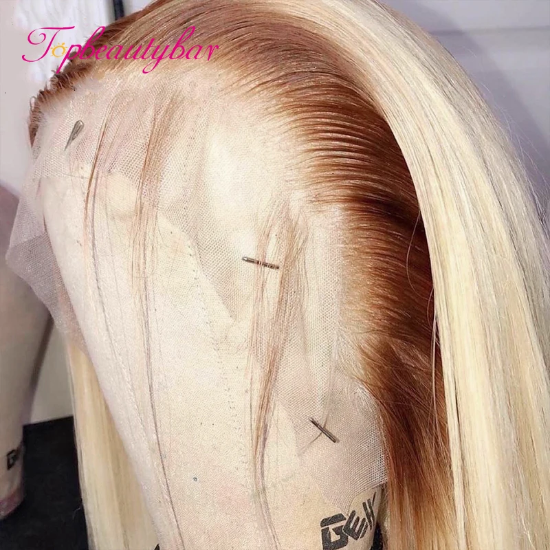 

#4/613 Blonde Wig Lace Front Human Hair Wigs For Women Brazilian Human Hair With Transparent Lace Frontal Wigs Pre Plucked