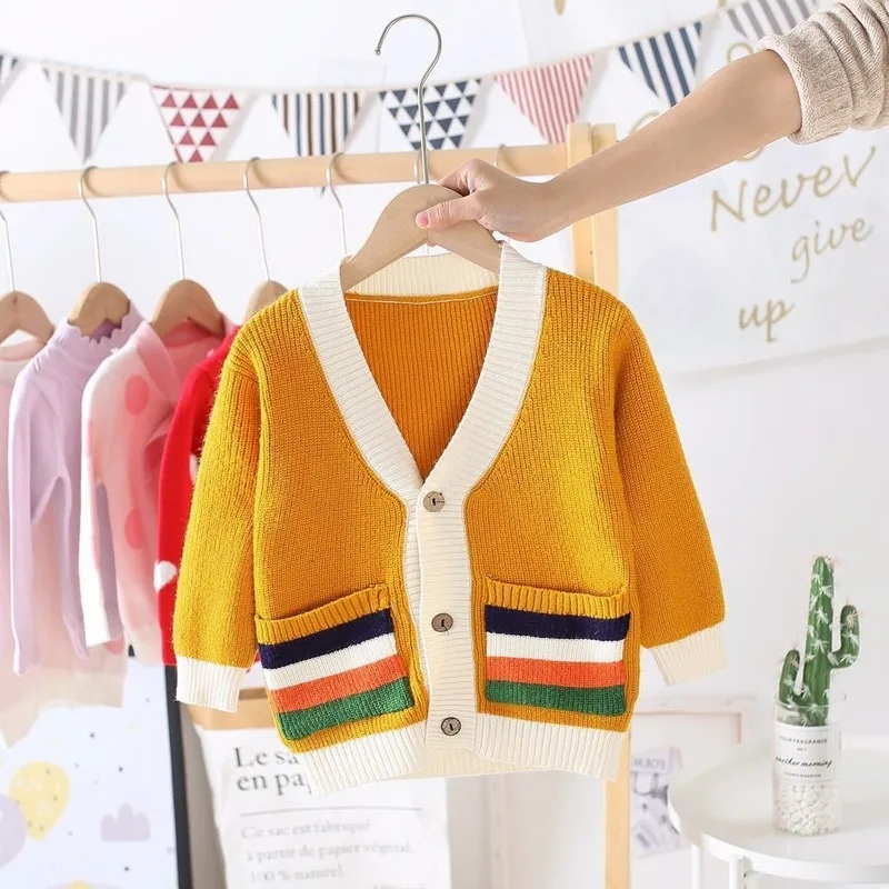 Детская весенняя одежда хлопковый свитер новинка 2019 детский вязаный для