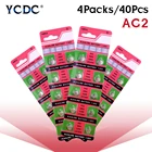 10-100 шт., кнопочные батарейки AG2 LR726 396 SR726 196 SG2 SR9 726 LR59 1,55 в