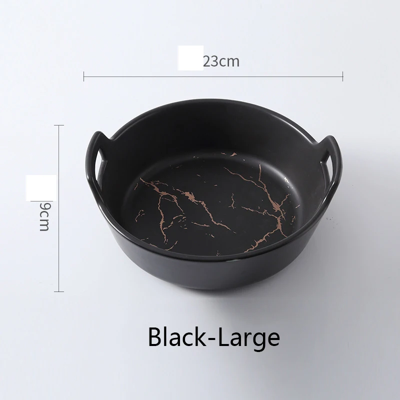 Защита от ожогов чаша ручка мраморная керамическая круглая миска для салата