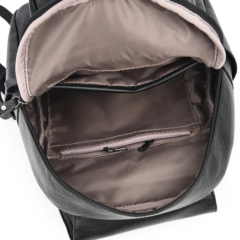 

Women Leather Backpacks High Quality 2019 Large Capacity Travel Casual Daypack Female Back Pack Vintage Bagpack Ladies Sac A Dos