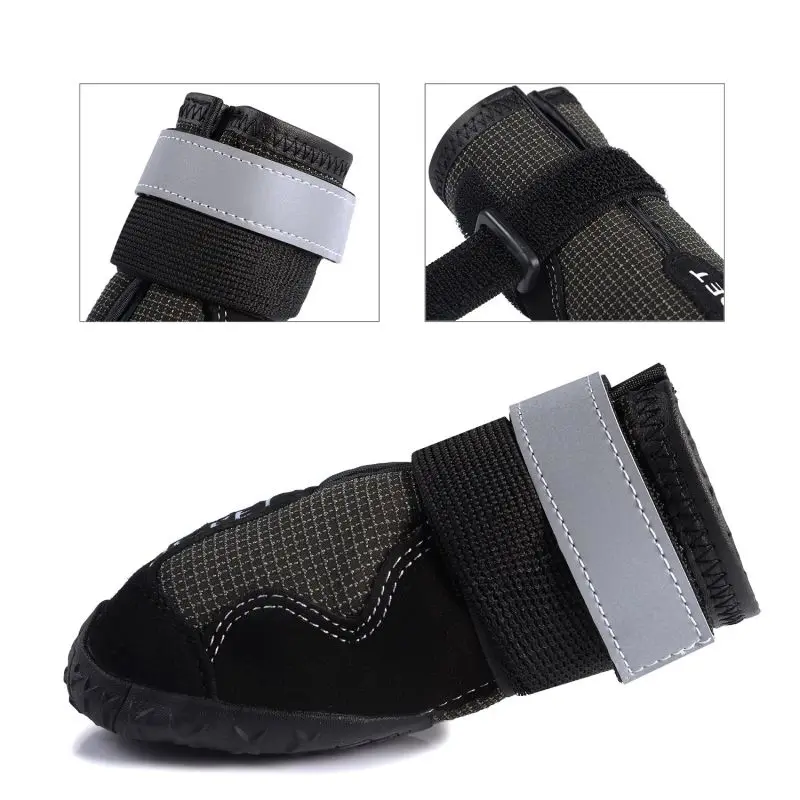 

4pcs Pet Dog Shoes Mountain Shoes Dog Boots Rain Boots Anti-slip and Waterproof Shock absorption and Wear resistance