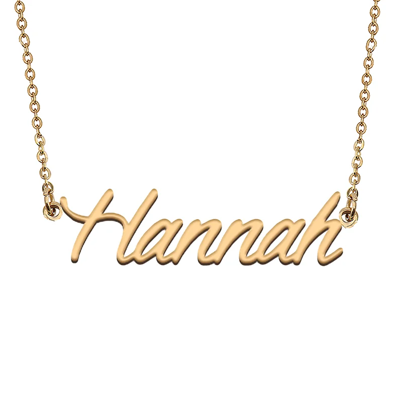 Hannah Custom Name Necklace Customized Pendant Choker Personalized Jewelry Gift for Women Girls Friend Christmas Present