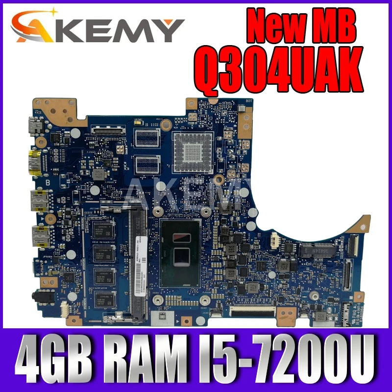 

Akemy Q304UAK Laptop Motherboard For Asus Q324UAK Q324UA Q324U Mainboard 90NB0AL0-R00060 4GB RAM I5-7200U
