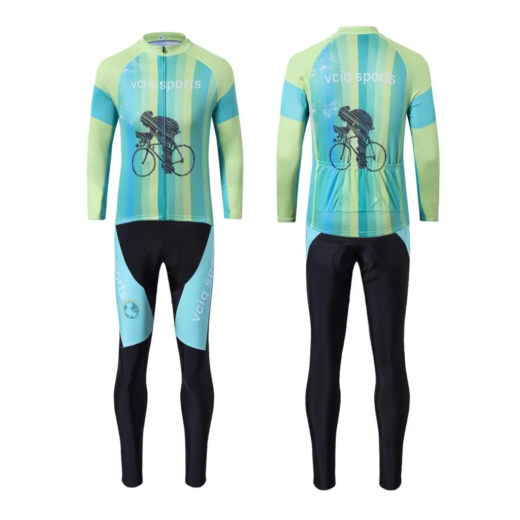 

Vicq 2020 Men's Long-sleeved Sport Shirt, Breathable Long Sleeve Men cycling sets
