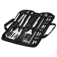 18pcs stainless steel bbq tools set barbecue grilling utensil accessories camping outdoor cooking tools kit bbq grill tool set