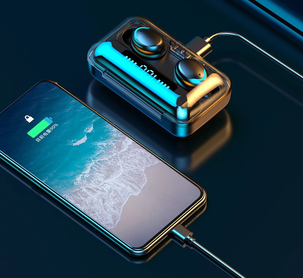 TWS-стереонаушники i9000 с поддержкой Bluetooth 5 0 и зарядным футляром на 2000 мА · ч |