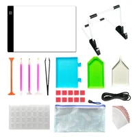 diy diamond painting kit set point drill pen led light pad eye protection easier multi function storage box