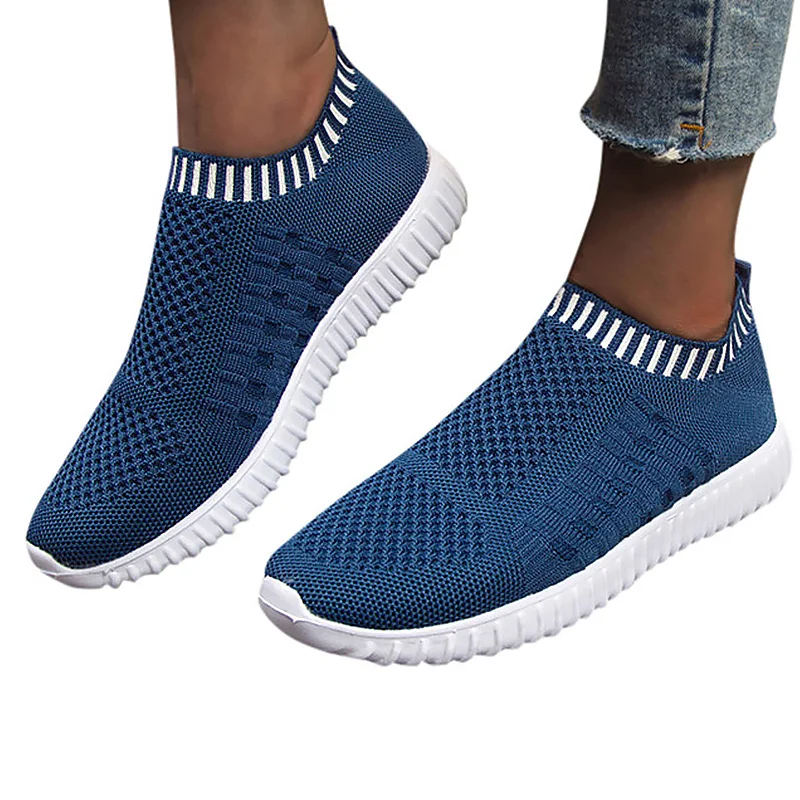 

Women's Shoes Spring Mesh Breathable Plus Size 43 Slip On Casual Woman Sneakers Trainers Tennis woman 2020 New