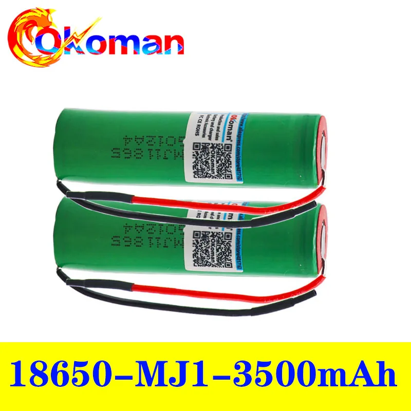 100% Новый оригинальный MJ1 3 7 в 3500 мАч 18650 литиевая аккумуляторная батарея для