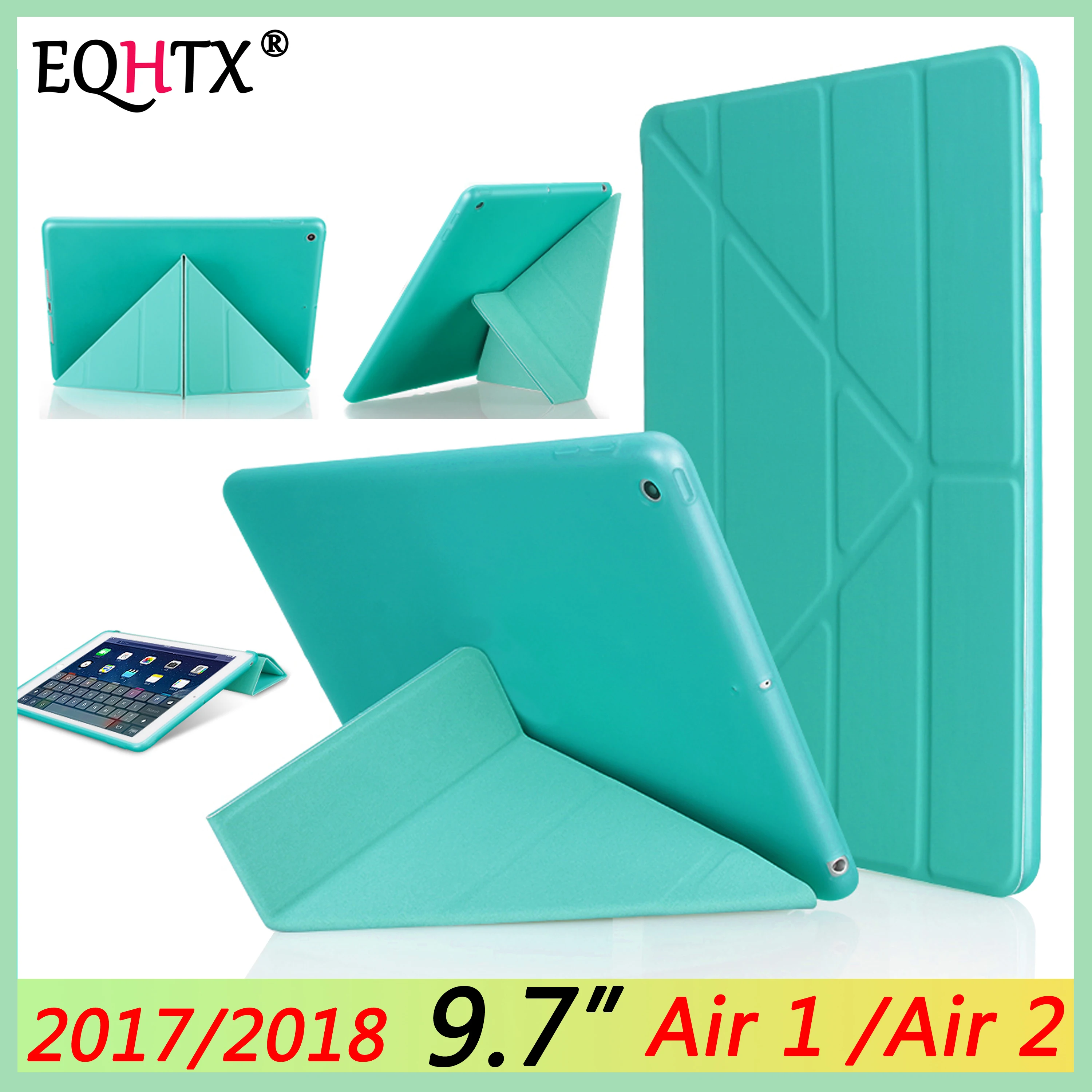 Новый мягкий чехол из ТПУ для iPad 9 7 дюйма 2017 и 2018 5 го 6 поколения умный с функцией