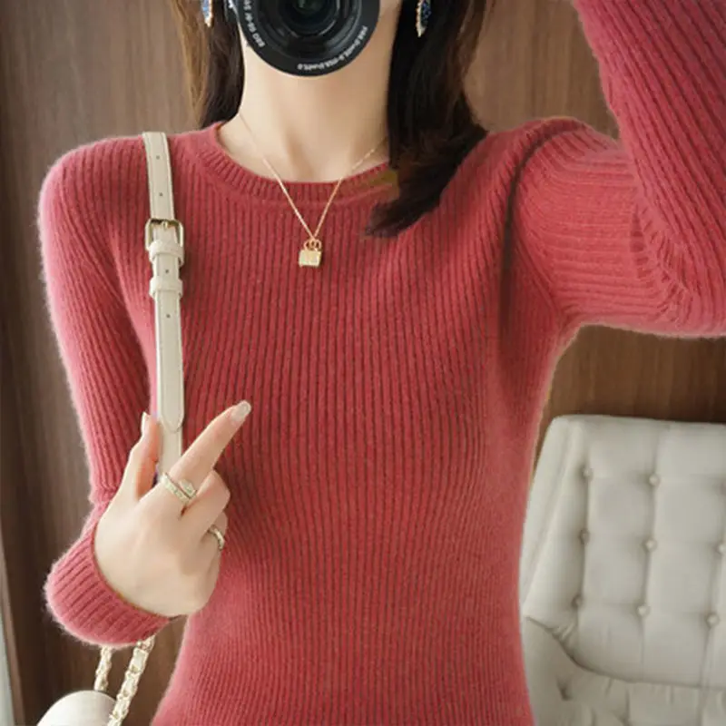 Зимняя одежда вязаные женские свитера пуловеры базовый женский джемпер на весну