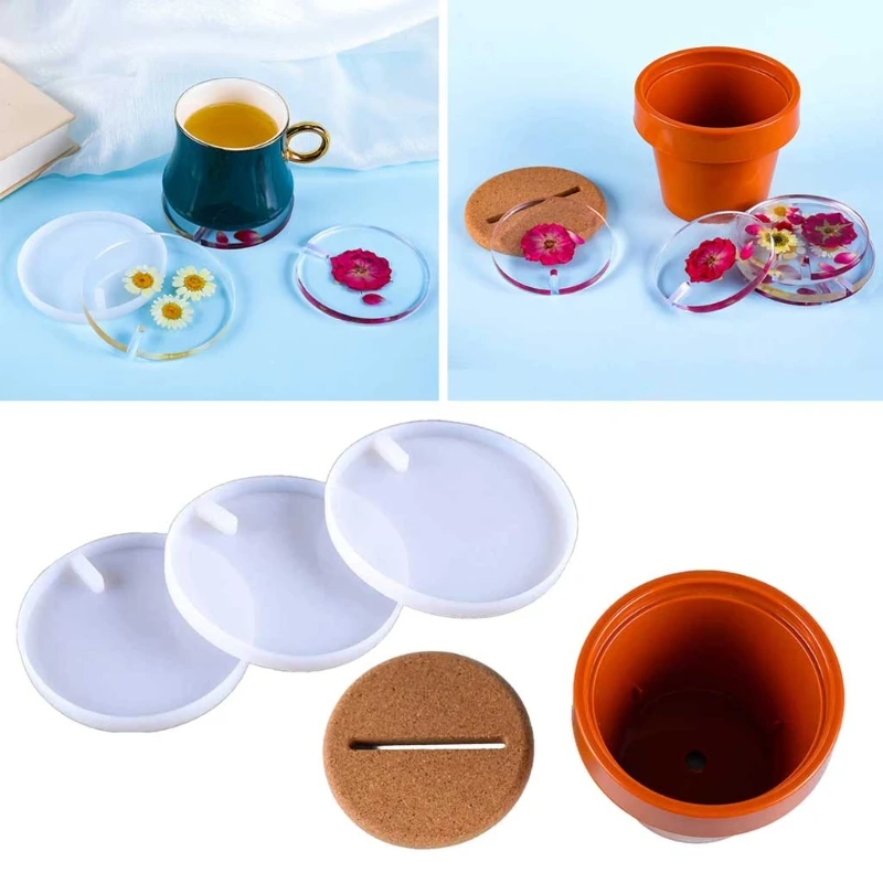 

Tray Molds DIY Resin Coaster Molds Silicone Resin Tray Molds Epoxy Resin Casting Molds for DIY Casting Home Decoration T21F