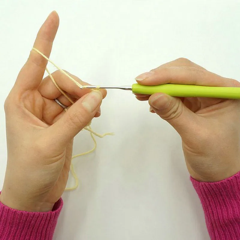 11 шт./компл. Вязание вязальный крючок игла свитер иглы TPR мягкая ручка крючком