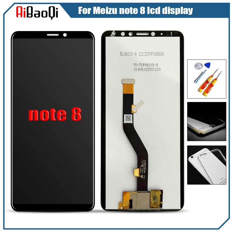 Для Meizu note 8, сенсорный экран, дигитайзер+ ЖК-дисплей для Meizu M8 note m822q, 6,0 дюймов, мобильный телефон, черный, белый цвет