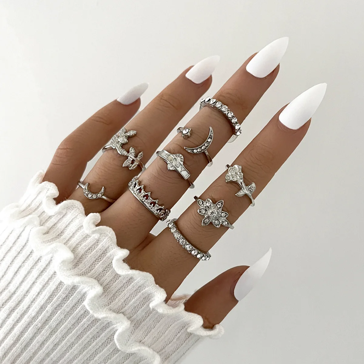 

Boho Ring Set Women Rings For Girls Charms Rings Set For Women Boho Jewelry Punk Accessories Bagues Mujer Schmuck Anillos