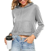 women top solid color warm pullover long sleeve female hoodie for daily wear women top