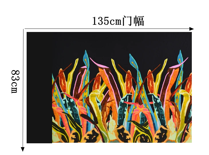 

LEO&LIN Painted Black Contrast Bright Orange Elegant Cheongsam Shirt Dress Crepe-De-Chine Silk Cotton Fabric Sewing Patchwork