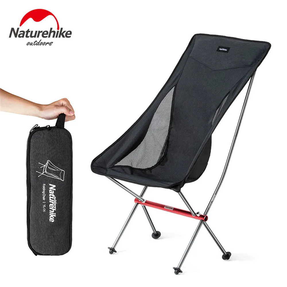 구매 네이처하이크 야외 휴대용 접는 의자 알루미늄 합금 접는 문 의자 캠핑 비치 의자 초경량 길어진