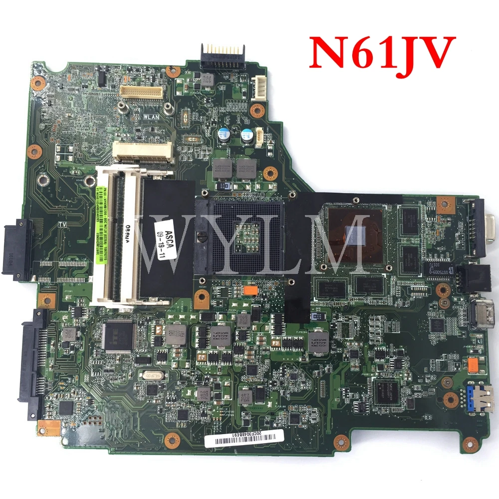 

N61JV mainboard REV 2.0/2.2 For ASUS N61J N61JV Laptop motherboard MAIN BOARD 60-NYKMB1200 N11P-GV1-A3 100% Tested