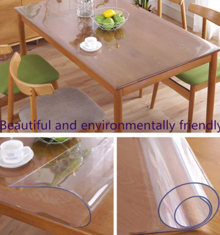 ПВХ 1 0 мм скатерть из мягкого стекла прозрачность Водонепроницаемая