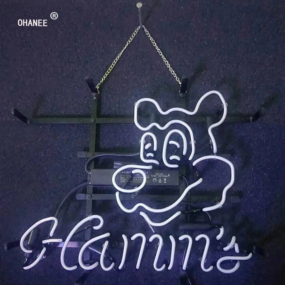 На заказ для Hamms неоновый знак светильник Настоящее неоновое стекло трубка