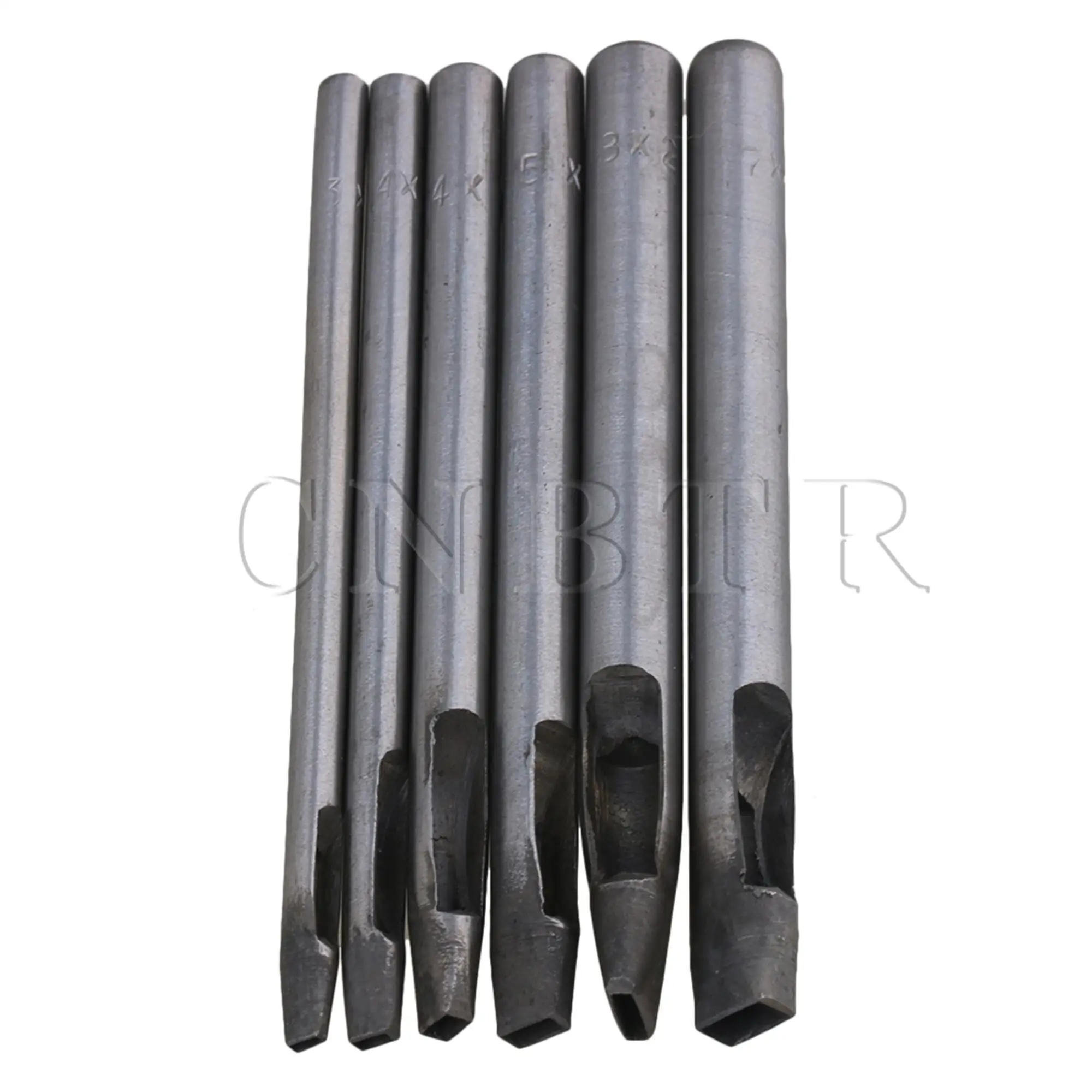 

CNBTR 6 Pieces 10cm Length Steel Rectangle Shape Punch Tool for Leather Punching