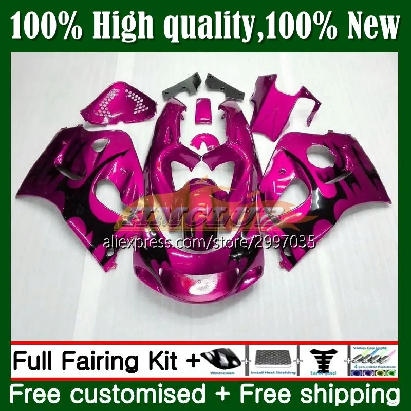 

Bodys For SUZUKI SRAD GSXR750 GSXR 600 750 8No.129 GSXR600 96 97 98 99 00 GSX-R750 1996 1997 1998 1999 2000 Fairing Pink&flames