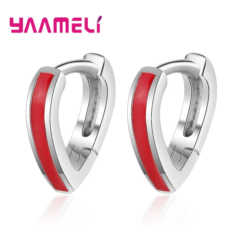 

Женские серьги в форме сердца, роскошные серьги из стерлингового серебра 925 пробы с романтической петлей, ювелирные изделия для девочек, бес...