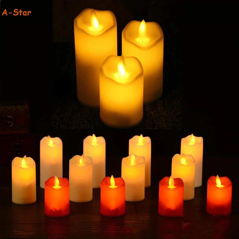 

Flameless Uneven Edge Electrical Paraffin Wax Led Candle For Wedding Party/Home/Christmas/Decoration And Lovely Night Light