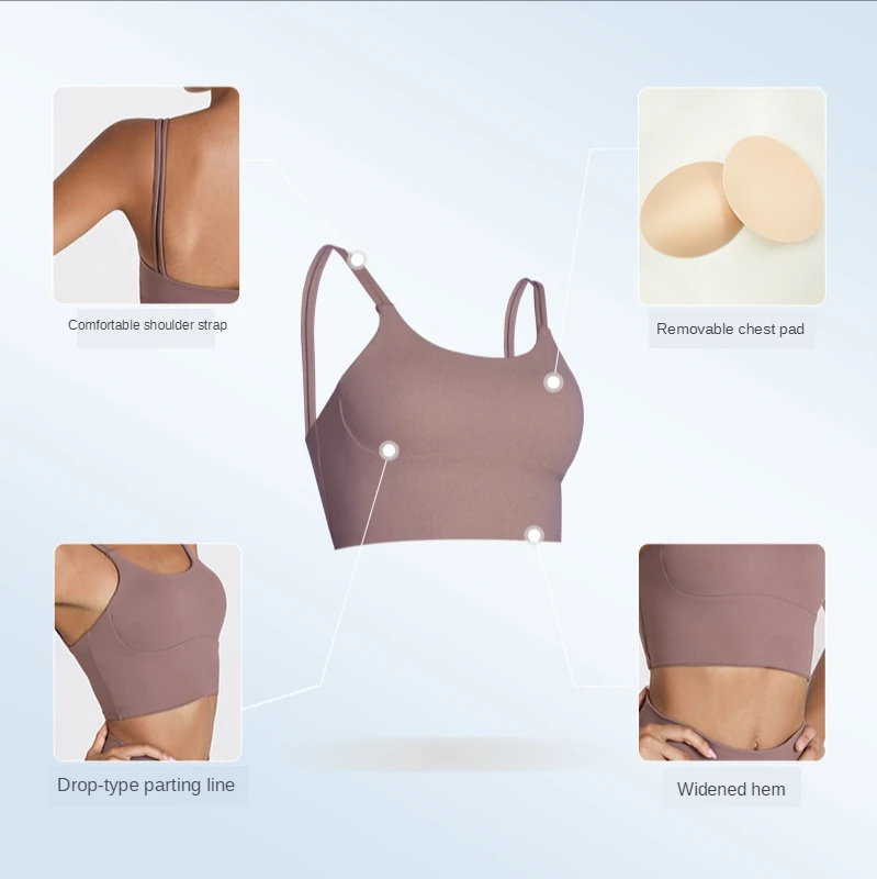 

Luren Sports Vest Women's Outdoor Shockproof Running Workout Bra Summer Push Up Shaping Tracksuit Underwear