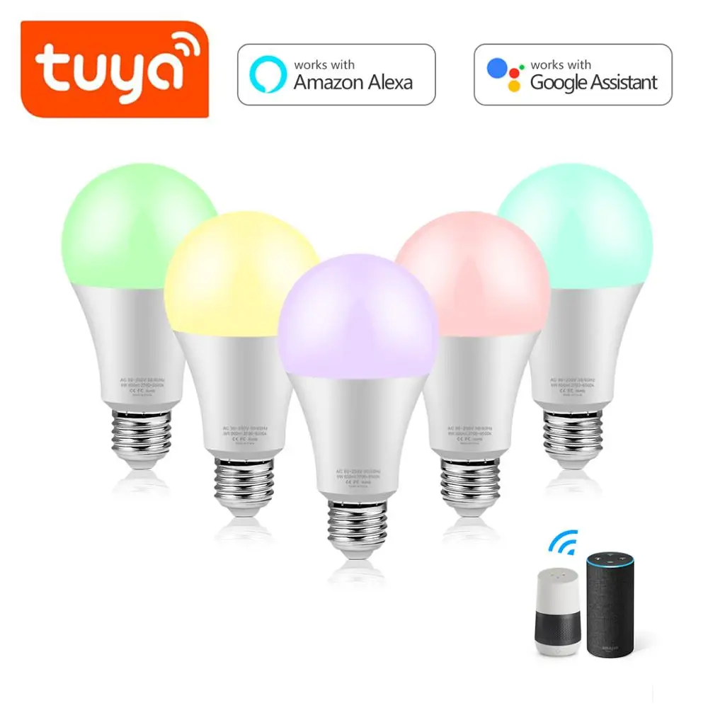 15 Вт светодиодные лампы Alexa совместимых Google Home Tuya Smart WI FI лампа лампада inteligente smart
