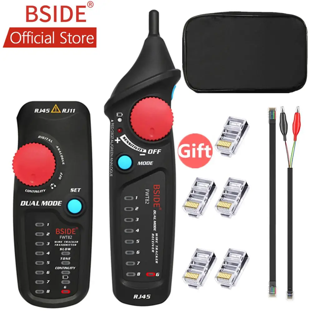 BSIDE FWT82 двойной режим сетевой кабель трекер провода Тонер RJ45 RJ11 Ethernet LAN Tracer анализатор детектор линия искатель