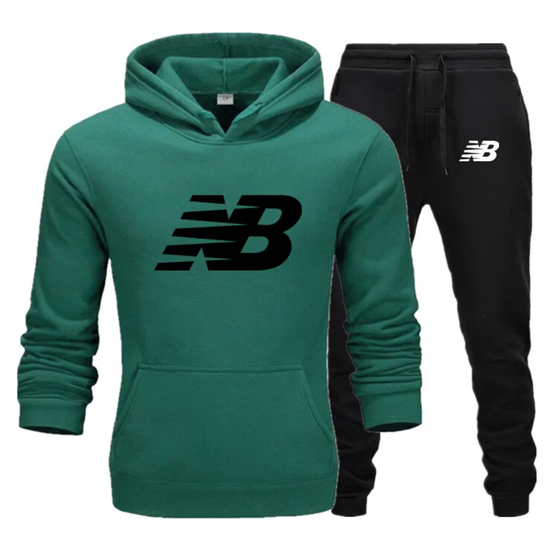 

2021 New Brand Pocket Hoodies+ Fashion Pants Sets Tracksuit Men's Casual Slim Fit Sportswear Male Sweat Shirts Jogging Men