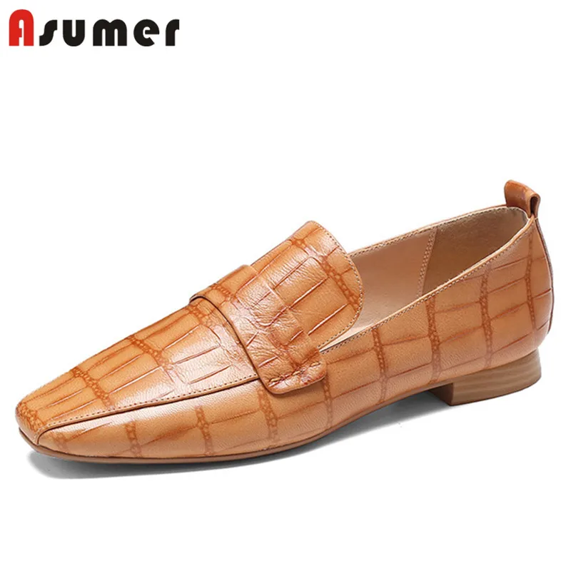 ASUMER/Новое поступление Туфли на плоской подошве из натуральной кожи Женские