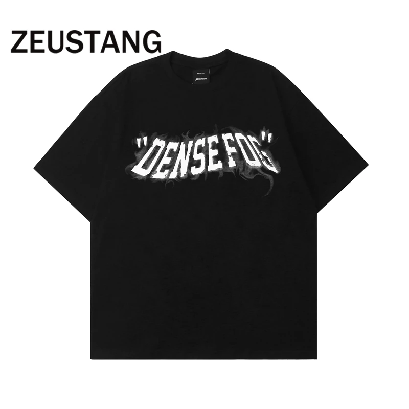 

Футболка Zeustang мужская с буквенным принтом, модная уличная одежда в стиле Харадзюку, рубашка с круглым вырезом, топ в стиле хип-хоп с коротким...