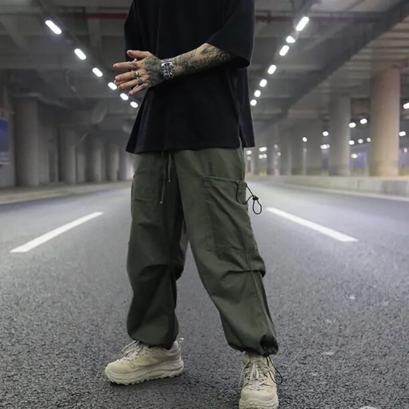 

Men's Hip Hop Pockets Cargo Harem Pants Trousers Men Summer Casual Joggers Tactical Trousers Pants Men